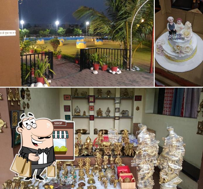 The photo of exterior and dessert at 9 masala street