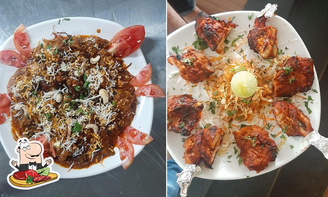 Meat dishes are available at Hotel Kaveri