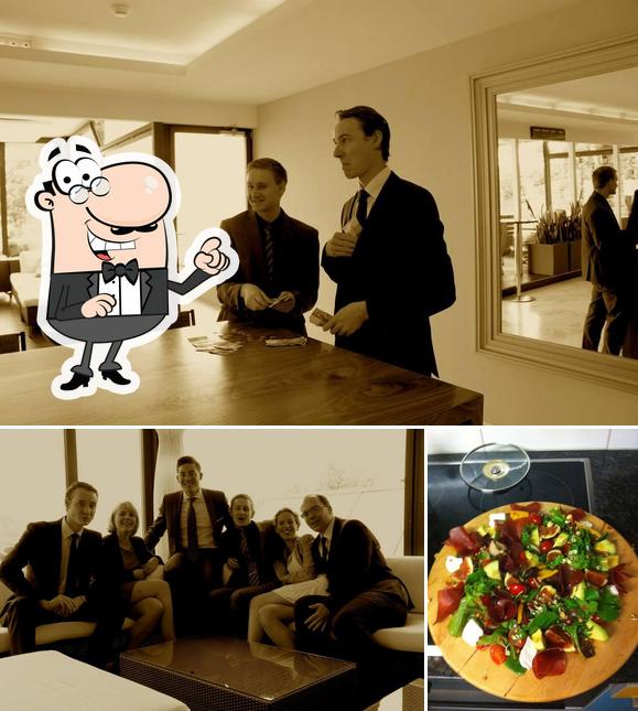 Questa è la foto che mostra la interni e pizza di S'Stubli