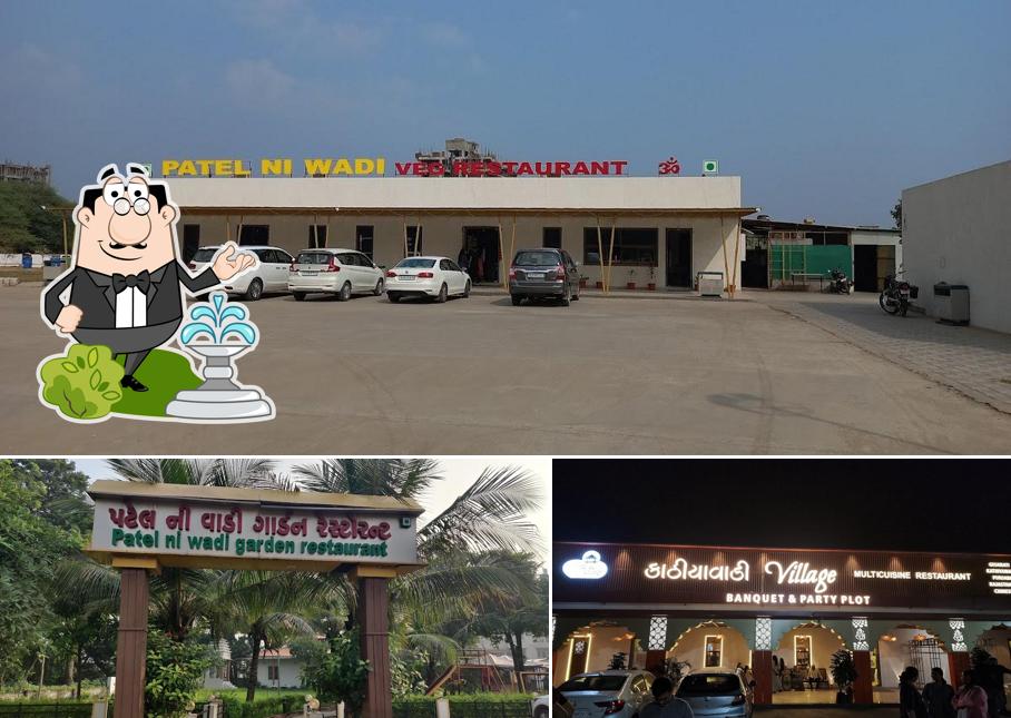 You can get some fresh air outside Patel Ni Wadi Veg Restaurant