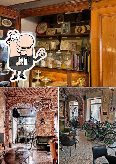 Gli interni di Bicierin Ciclofficina con Cucina