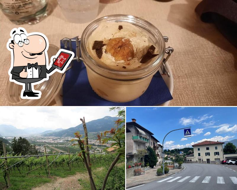 La esterno e cibo del ristorante