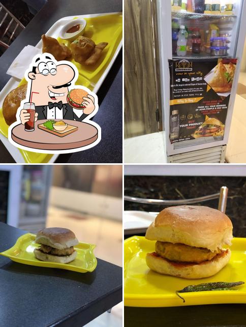 Order a burger at Samosa Junction Peermuchalla