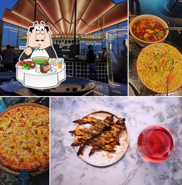 Hot and sour soup at Diago Roof Top Restaurant and Bar