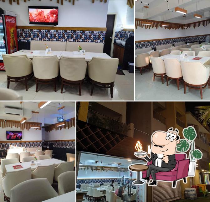 The interior of Kaku Pure Veg Restaurant