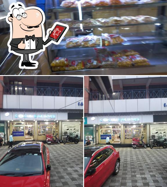 This is the picture displaying exterior and interior at COCHIN BAKE HOUSE