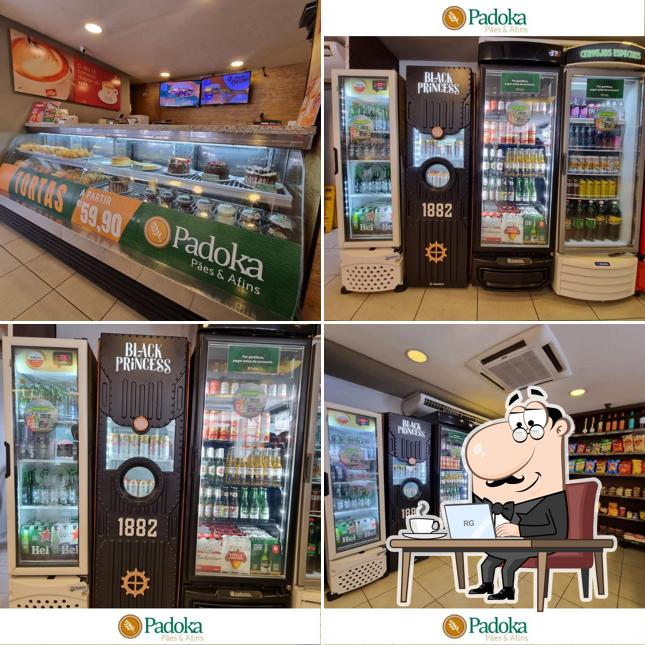 O interior do Padoka Pães e Afins