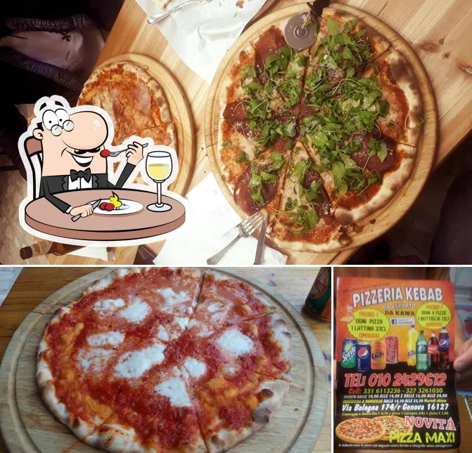 Tra le varie cose da Pizzeria Da Kawa Pizza e Kebab Da Asporto si possono trovare la cibo e bevanda