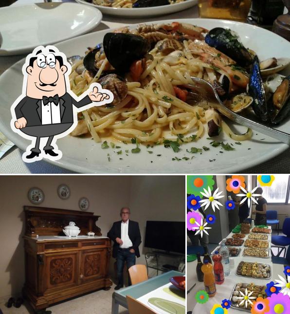 La interni e cibo del ristorante