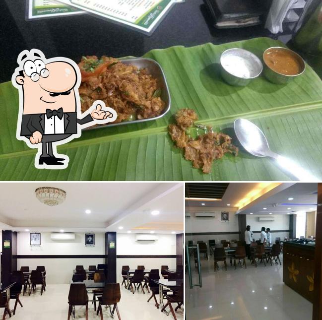 Among various things one can find interior and food at Hotel Junior Kuppanna