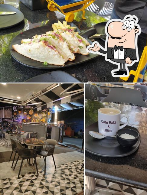 The restaurant's interior and food