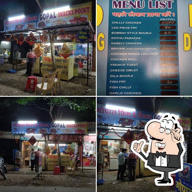 The interior of Gopal Fish & Chiken Center and Snacks Point