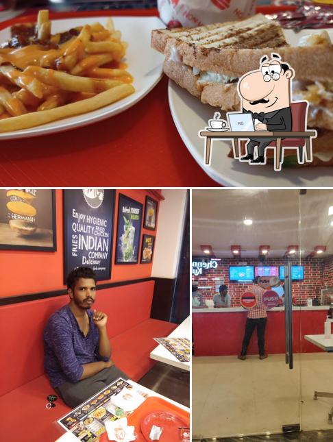The image of interior and food at Meat & Eat, Kangeyam Road, Tirupur