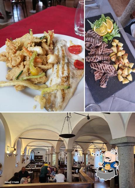 La cibo e interni del ristorante