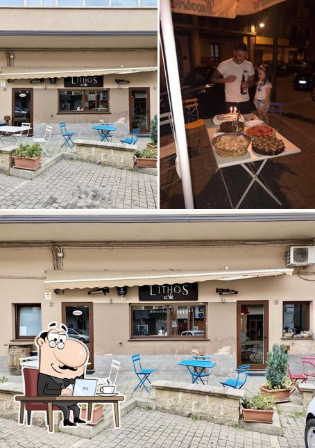 Gli interni di Lithos Cafè