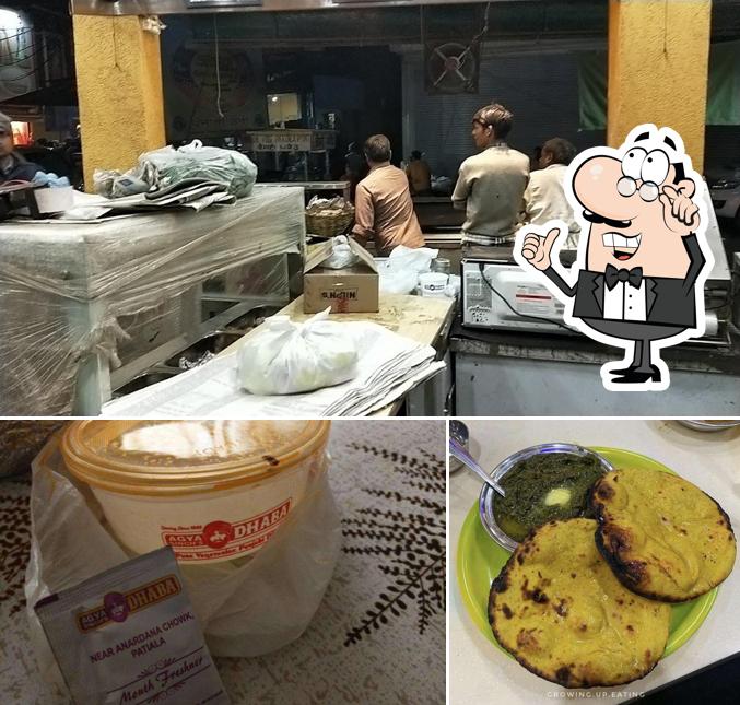 The image of Agya Singh Vegetarian Dhaba’s interior and beverage