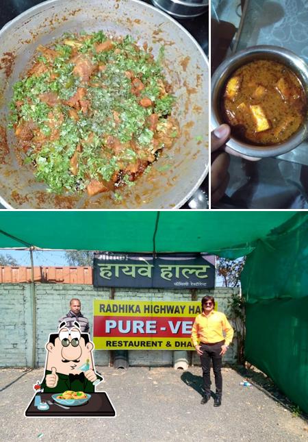 Among different things one can find food and exterior at Radhika highway halt