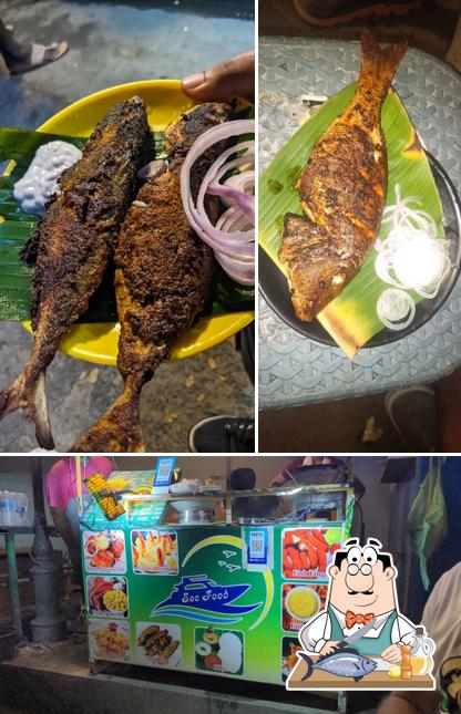 Grilled salmon at Sea food