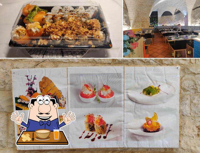 Tra le varie cose da sakami sushi si possono trovare la cibo e interni