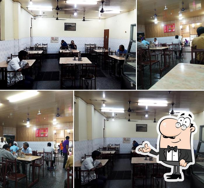 The interior of Komala Vilas Hotel pure vegetarian