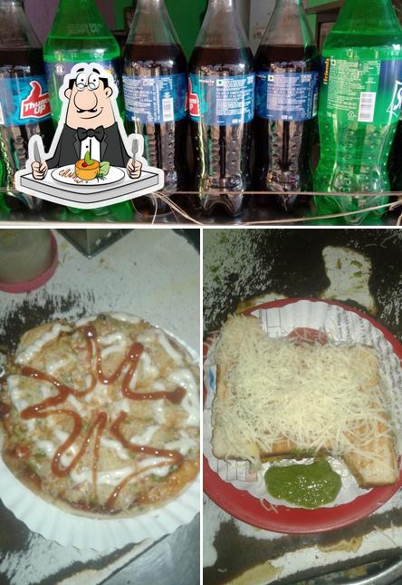 The photo of food and beer at Shree Pizza Corner