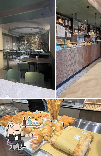 La interni e cibo del ristorante