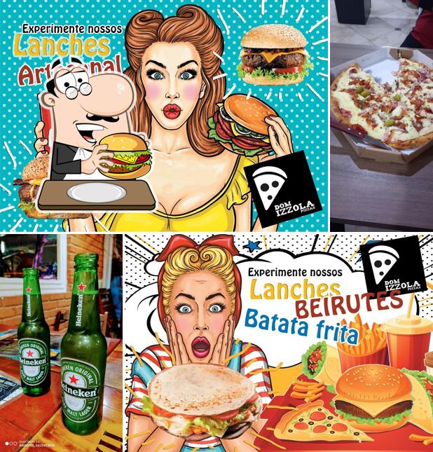 Consiga um hambúrguer no Pizzaria Dom Izzola