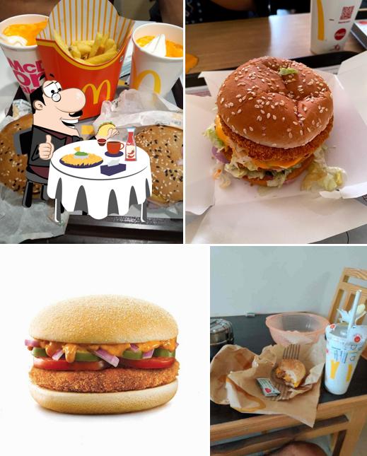 Order a burger at McDonald's