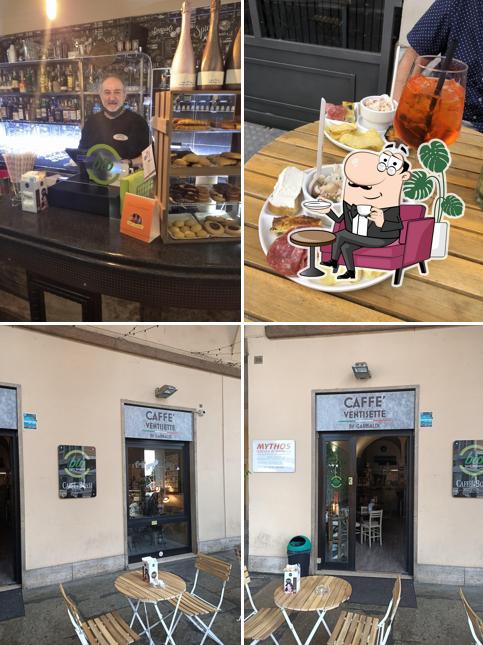 La interni e cibo del ristorante