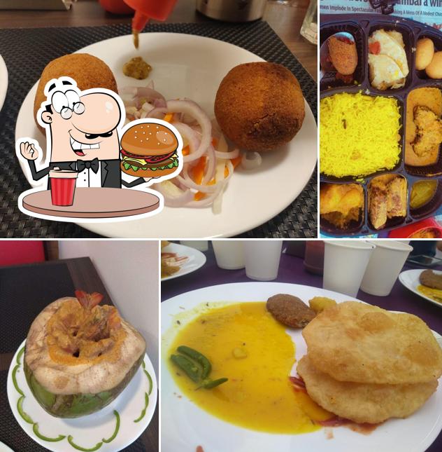 Order a burger at Aha! Baangali