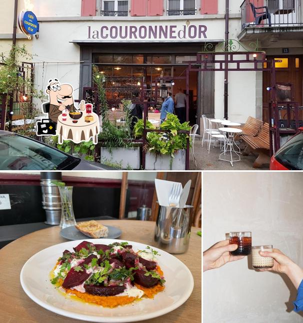 Questa è la foto che raffigura la cibo e interni di Café La Couronne d'Or
