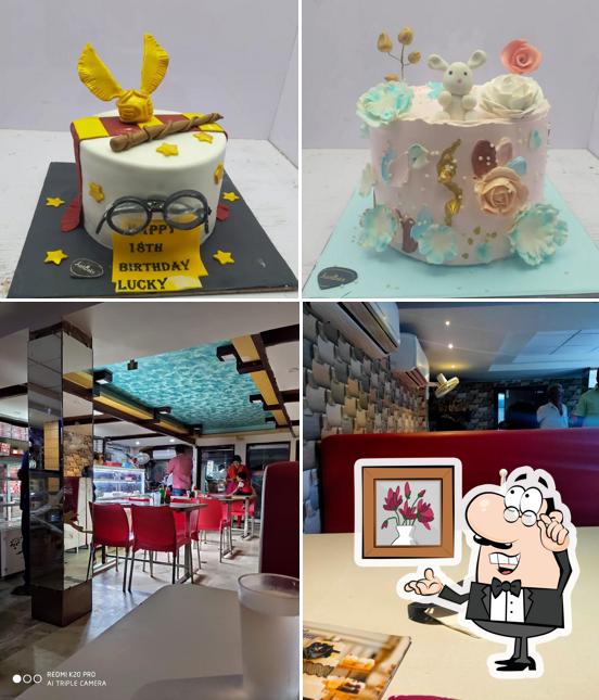 This is the picture depicting interior and food at Bakers Inn Kakinada