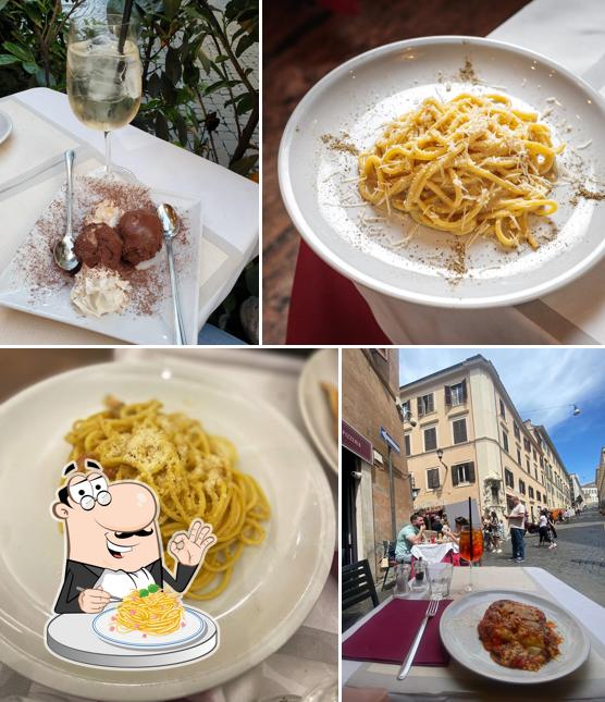 Spaghetti alla carbonara al “Dal 1947 Bistrot“ Ristorante Pizzeria Fontana di Trevi