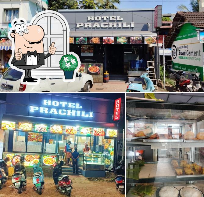 This is the photo showing exterior and food at Hotel prajili
