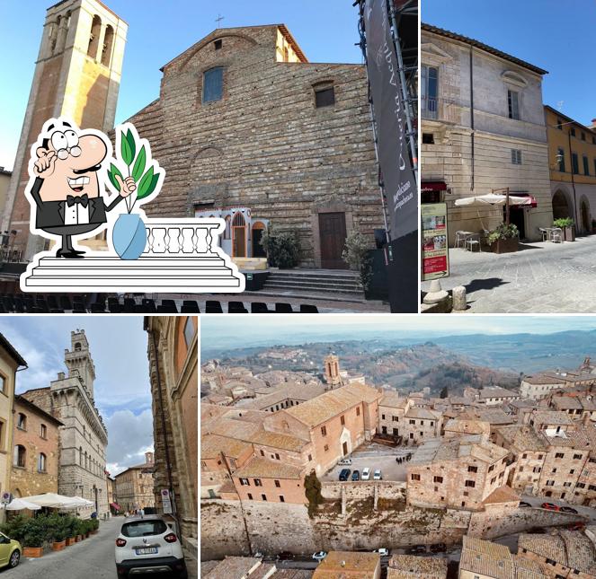 Goditi la vista dagli esterni di Montepulciano