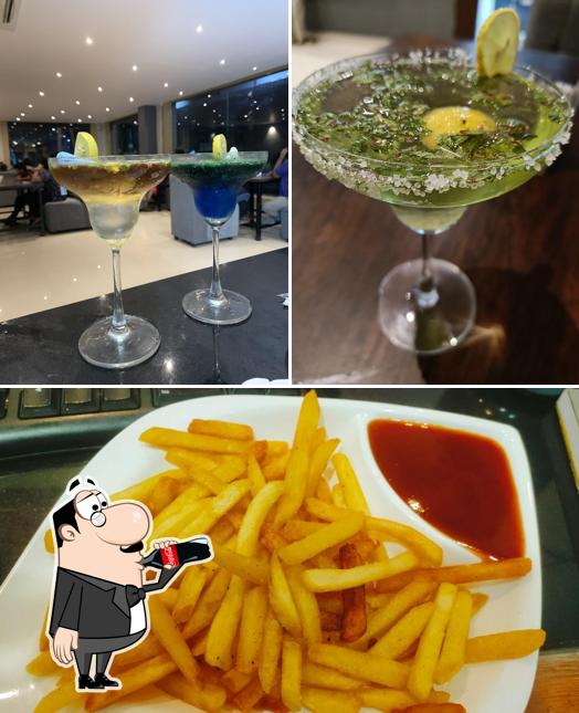 Among different things one can find drink and fries at FOOD O' CLOCK