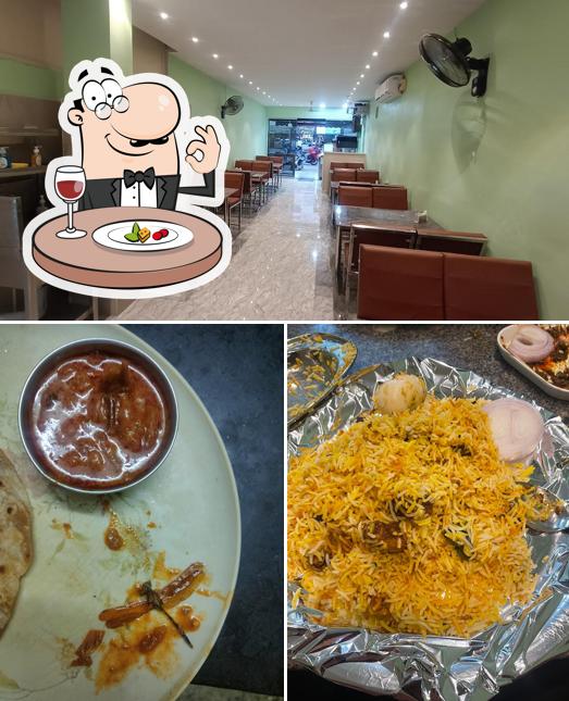 Take a look at the image displaying food and interior at SRI Annapurna ruchulu