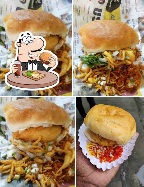 Try out a burger at Shree Ganesh wada pav