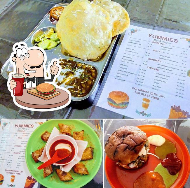 Order a burger at Yummies Fast Food & Cafe