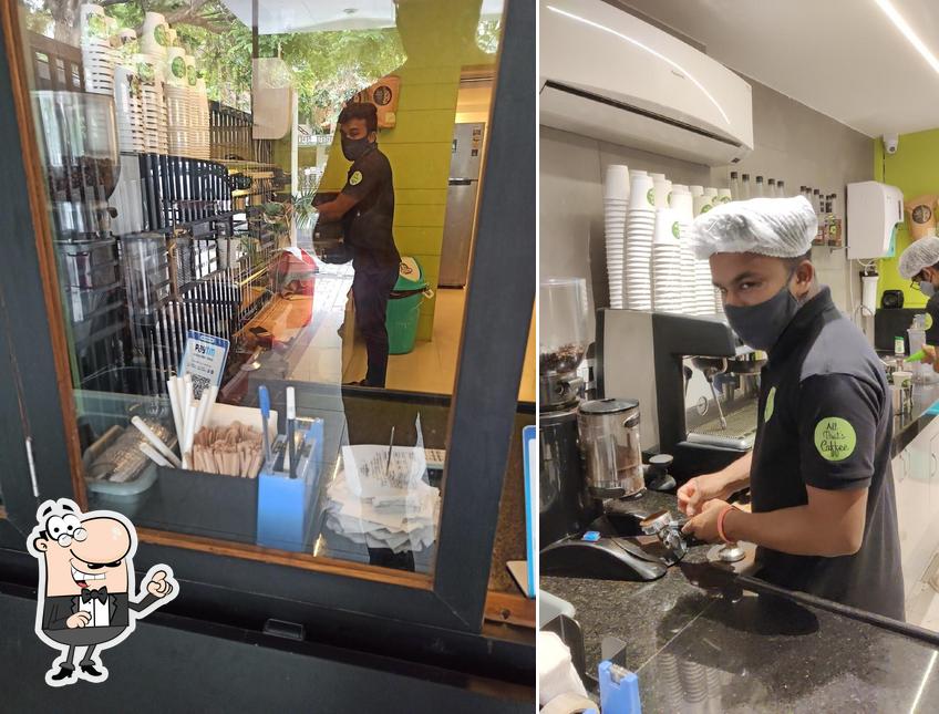 The interior of All That's Coffee - Pratap Nagar