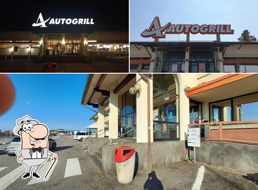 La esterno e cibo del ristorante