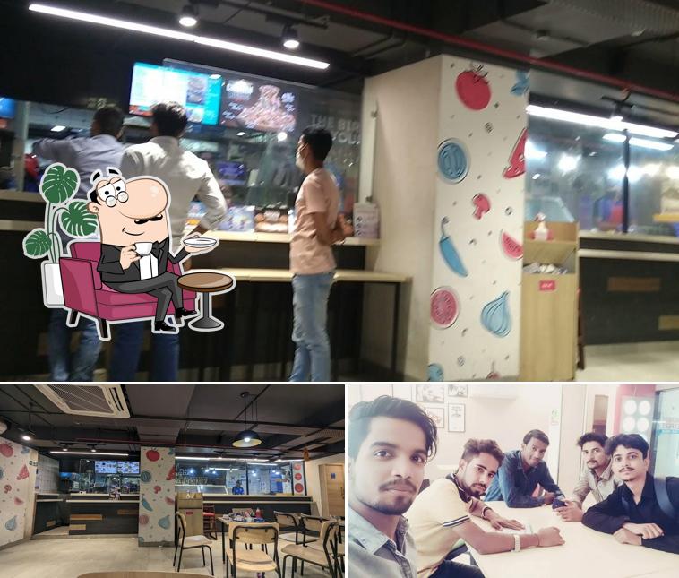 The interior of Domino's Pizza Kadamkuan, Patna