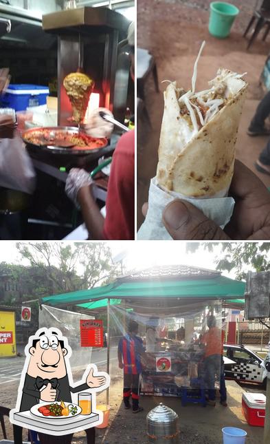 The image of food and interior at Kim Kes Chicken Shawarma