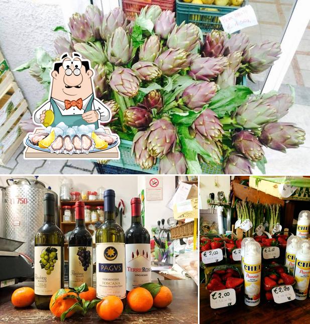 Ostriche al Vino, frutta e verdura da Giovanna