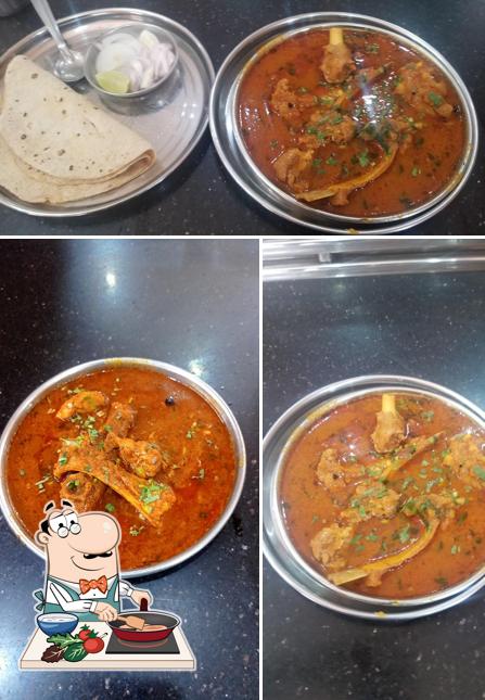 Chicken curry at Bhagyoday Rajputana Hotel