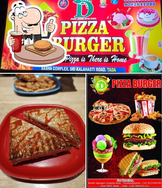 Order a burger at D Pizza and Burger & Ice cream parlour