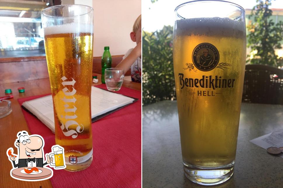 Puoi goderti un rinfrescante bicchiere di birra chiara o scura