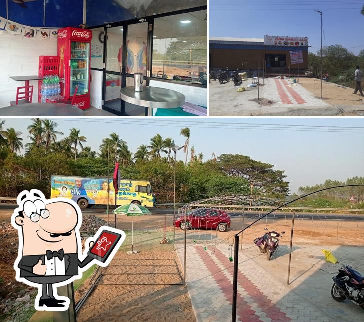 The restaurant's exterior and interior