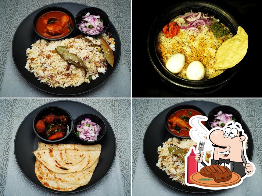 Order meat meals at The Malabar Biryani