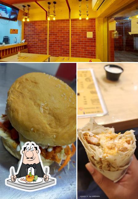 Take a look at the photo showing food and interior at The Shawarma Co